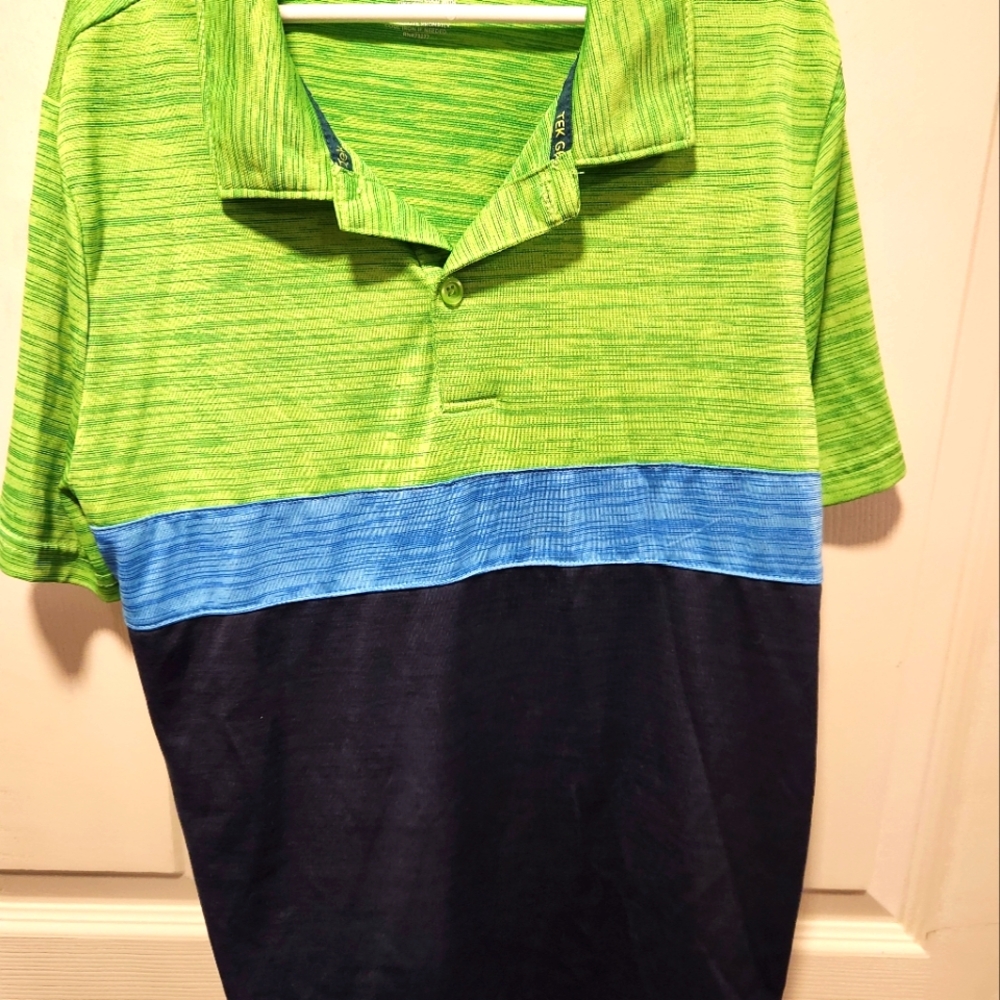 Tek Gear Green, Blue, and Black Kids Short Sleeve Polo